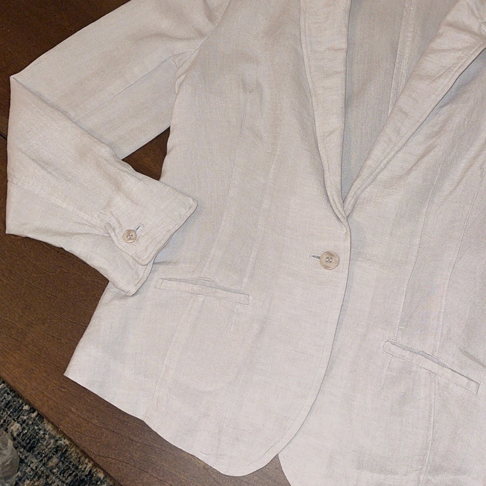 ZOZO Linen Blend Blazer Sz. MD - Picture 3 of 16